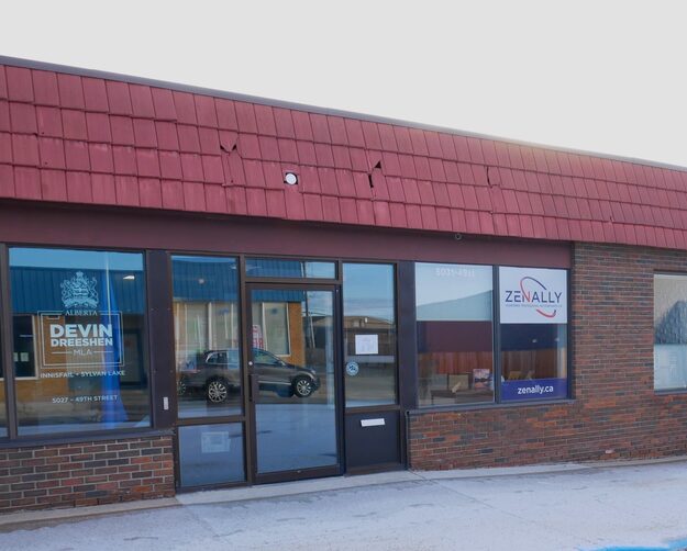 Zenally office building in Innisfail, Alberta