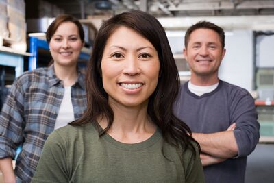 a group of manufacturing business people